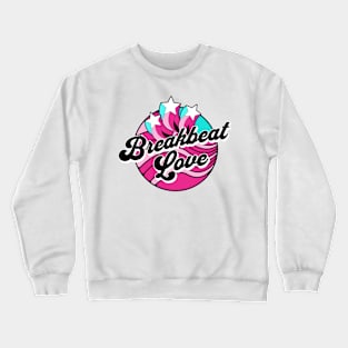 BREAKBEAT  - Love Waves Stars (Black/Pink/Blue) Crewneck Sweatshirt